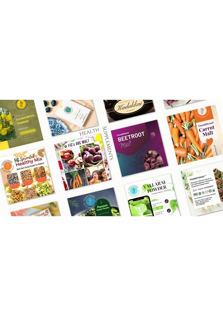 Fig Sprouted Healthy Mix (Sattu Maavu) For Children ~ Multi-Nutri Cereal Powder With 25 Naturally Nutritious Ingredients. Super Food & Nutritional Supplement. No Preservatives.