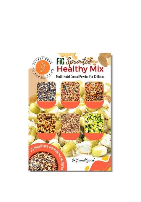 Fig Sprouted Healthy Mix (Sattu Maavu) For Children ~ Multi-Nutri Cereal Powder With 25 Naturally Nutritious Ingredients. Super Food & Nutritional Supplement. No Preservatives.