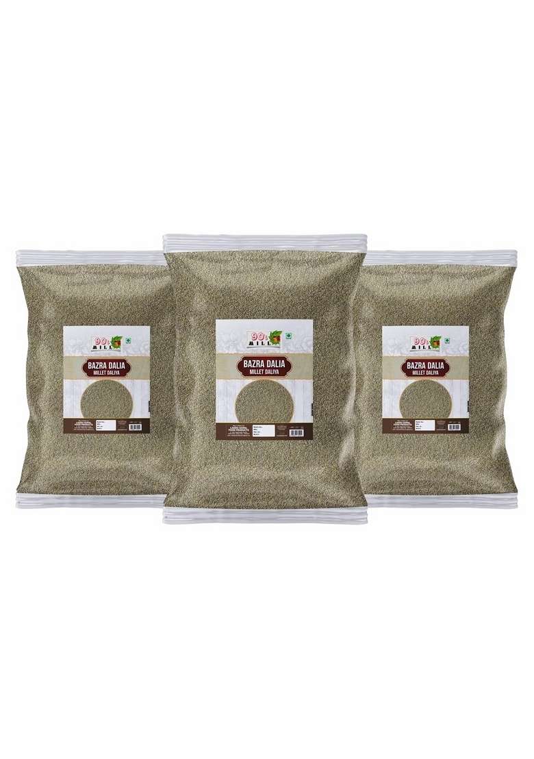 Diwali Sale Barmer Bajra Khichdi Daliya/Pearl/Maiwa Broken Cracked Millet|Cumbu/Bajeer Porridge-720G(240G*3Pkt) Great Indian Festival - Indya