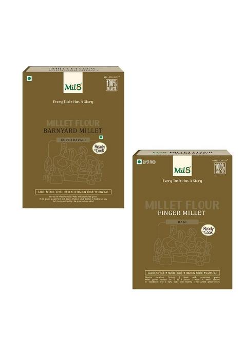 Mil8 Flour Barnyard & Flour Finger Millet Combo (300Gram-300Gram) Nutritious, Delicious And Healthy Breakfast Solution