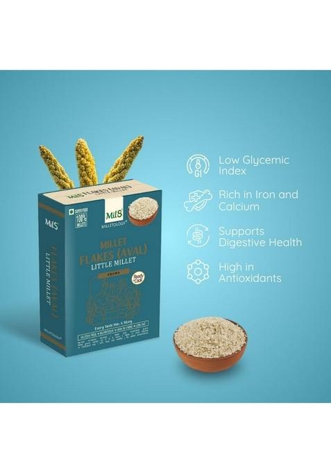Mil8 Flakes (Aval) Little & Flakes (Aval) Sorghum Millet Combo (200Gram-200Gram) Nutritious, Delicious And Healthy Breakfast Solution