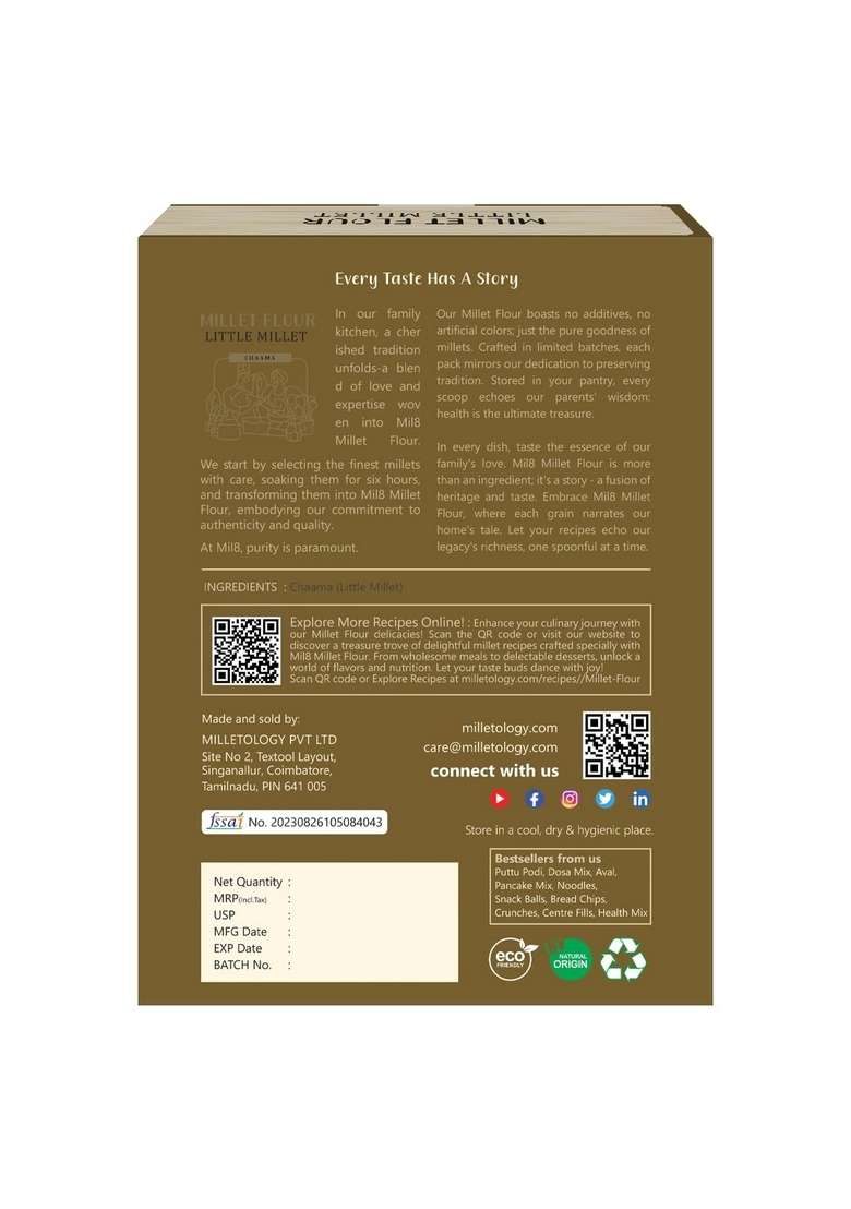 Mil8 Flour Little & Flour Little Millet Combo (300Gram-300Gram) Nutritious, Delicious And Healthy Breakfast Solution - Indya