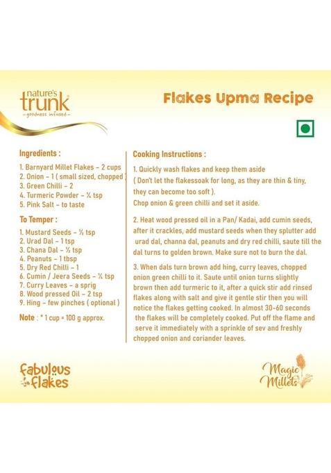 Nature'S Trunk Barnyard Millet Flakes 800Gm | Saava Poha/Udalu Atukulu Healthy Breakfast Cereal | Quick Cook Grain For Breakfast (Pack Of 1)