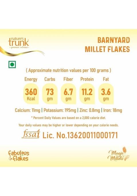 Nature'S Trunk Barnyard Millet Flakes 800Gm | Saava Poha/Udalu Atukulu Healthy Breakfast Cereal | Quick Cook Grain For Breakfast (Pack Of 1)
