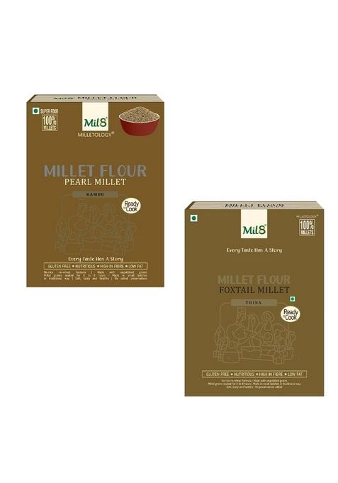 Mil8 Flour Pearl & Flour Foxtail Millet Combo (300Gram-300Gram) Nutritious, Delicious And Healthy Breakfast Solution