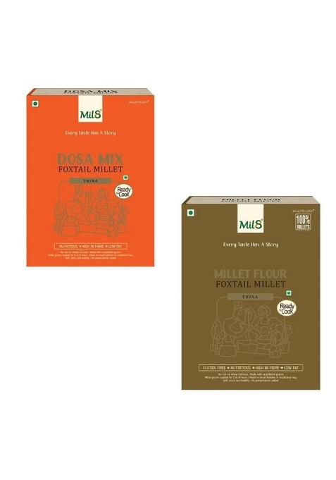 Mil8 Dosamix Foxtail & Flour Foxtail Millet Combo (300Gram-300Gram) Nutritious, Delicious And Healthy Breakfast Solution