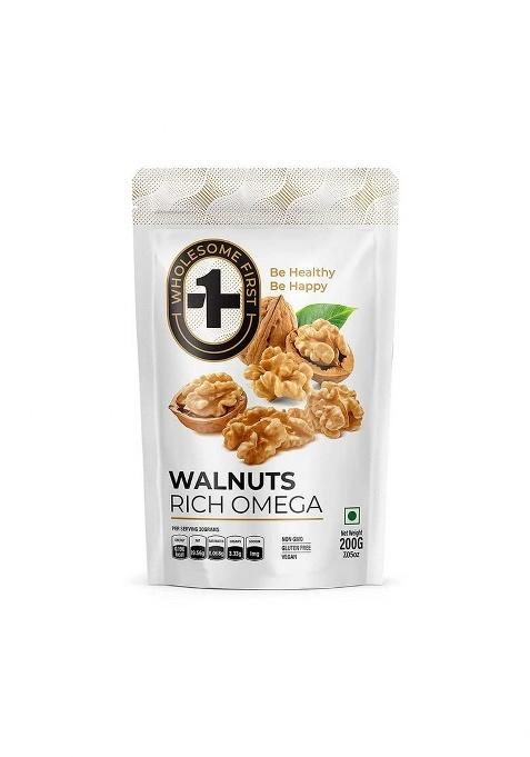 Wholesome First Pistachios 200 Grms + Walnut 200 Grms Gluten Free, Non Gmo And 100% Vegan Pack Of 2