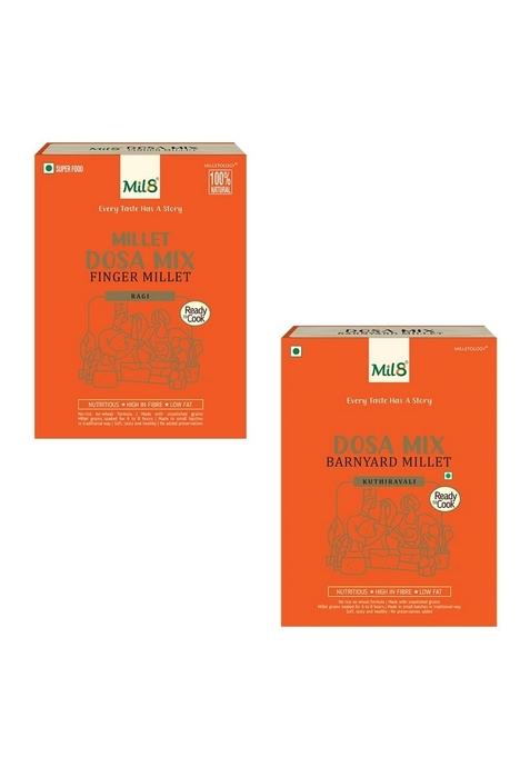 Mil8 Dosamix Finger & Dosamix Barnyard Millet Combo (300Gram-300Gram) Nutritious, Delicious And Healthy Breakfast Solution
