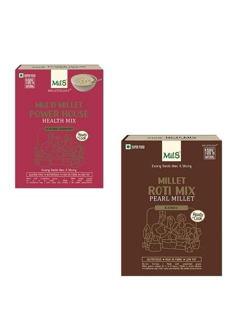 Mil8 Health Mix Powerhouse & Rotimix Pearl Millet Combo (300Gram-300Gram) Nutritious, Delicious And Healthy Breakfast Solution