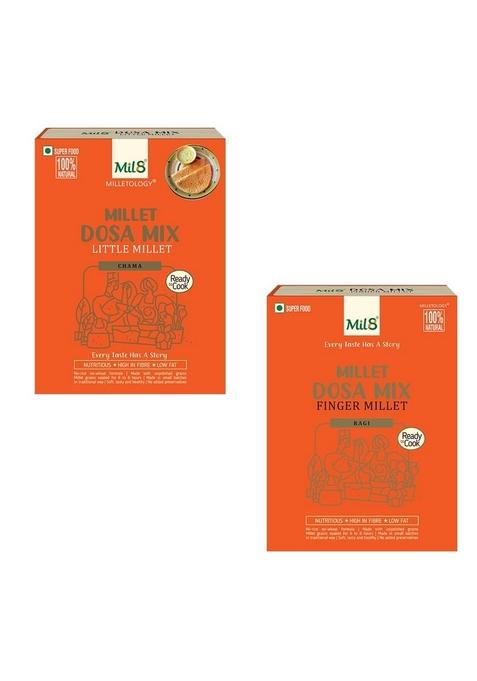 Mil8 Dosamix Little & Dosamix Finger Millet Combo (300Gram-300Gram) Nutritious, Delicious And Healthy Breakfast Solution