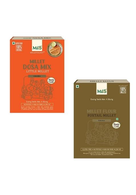 Mil8 Dosamix Little & Flour Foxtail Millet Combo (300Gram-300Gram) Nutritious, Delicious And Healthy Breakfast Solution
