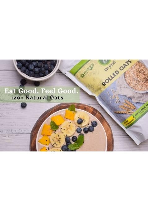 Lite Fresh Rolled Oats 600G | Gluten Free Oats | Breakfast Cereal | Diet Food For Weight Loss | 100% Healthy Premium Oats | High Protein And Fibre | Breakfast Cereal Good For Heart |