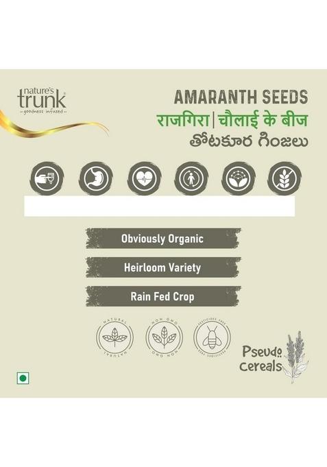 Nature'S Trunk Amaranth Seeds 800Gm | Rajgira Seeds | High Protein & Fiber | Gluten Free Rajgeera Seeds | Whole Rajgira Seeds (Pack Of 1)