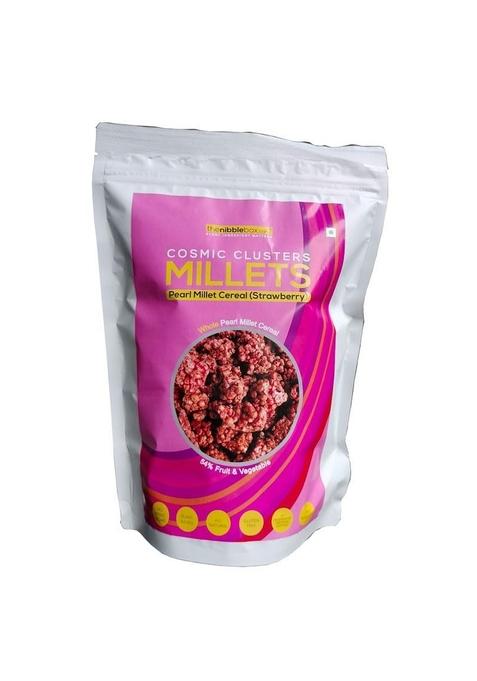 Thenibblebox Pearl Millet Cereal (Strawberry) 300G, No Added Sugar. All Natural. Vegan.