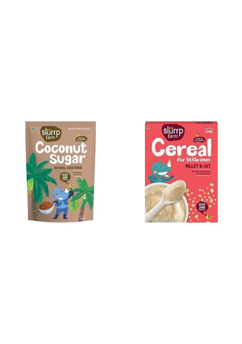 Slurrp Farm Coconut Sugar â€“ Natural Sweetener 300G Porridge Millet And Oats Powder | Instant Healthy Wholesome Food No Salt 250 G - Indya