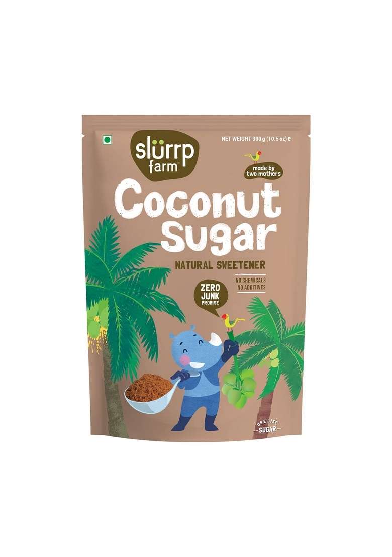Slurrp Farm Coconut Sugar â€“ Natural Sweetener 300G Porridge Millet And Oats Powder | Instant Healthy Wholesome Food No Salt 250 G - Indya