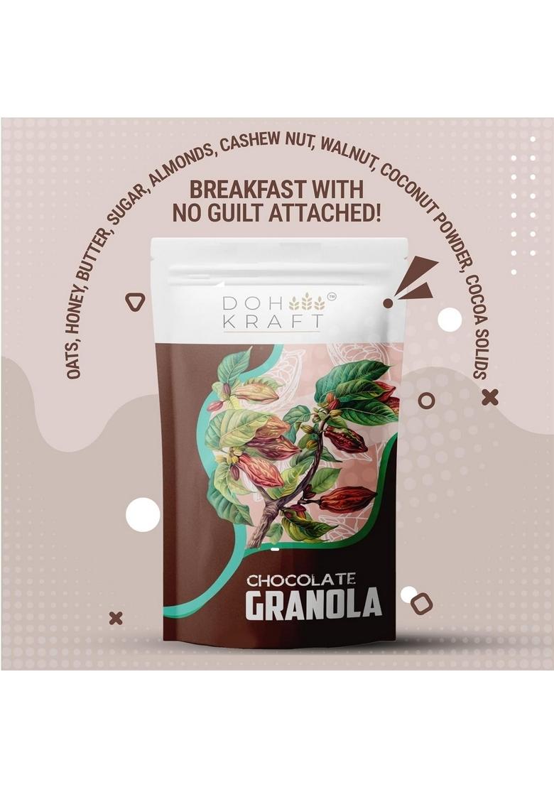 Avarya Crunchy & Delicious Granola | Healthy On-The-Go Snack | Perfect For Breakfast, Smoothies, & Yogurt (250 Gms, Chocolate Granola)