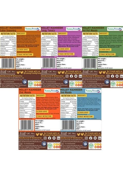 TUMMY FRIENDLY Millet Namkeen Mixture for Kids &Adults. Healthy Snacks Items Kids, Adults, Pregnant Women, Diabetics. Gift. No Chemicals, Preservatives