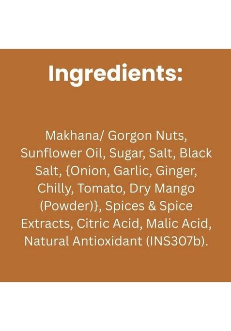 Popmak Roasted Makhana Indian Spices 80g Fox Nuts Healthy Snack All Natural Ingredients Resealable Pack Guilt Free Flavored