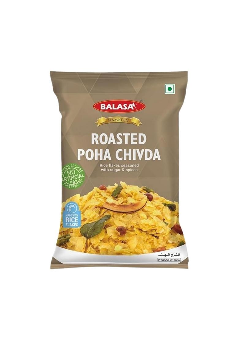 Balasa Roasted Poha | Chivda Fresh, Tasty & Healthy for Health Ready to Eat Homemade Chiwda Rice Flakes Seasoned with Sugar Spices Pohaa Diet200g
