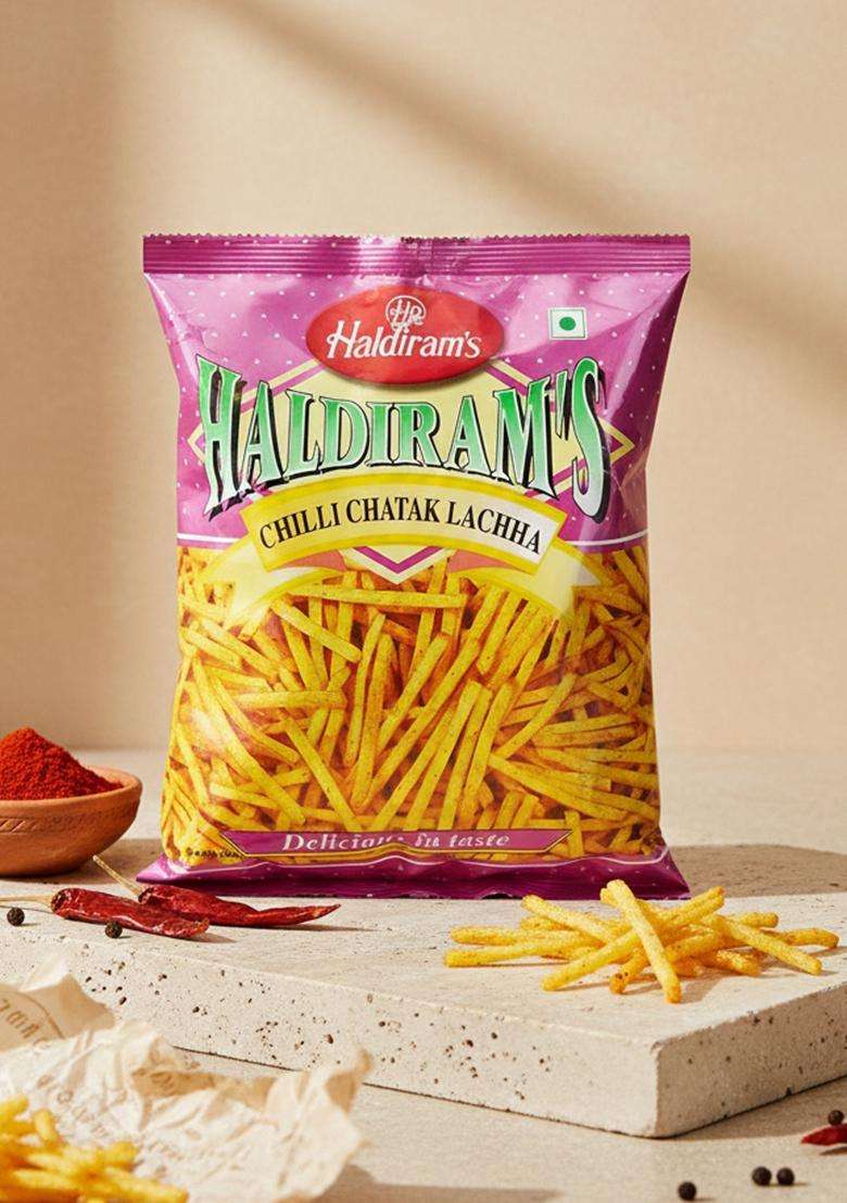 Haldirams Snacks - Chilli Chatak Lachha, 200g Pouch - Indya