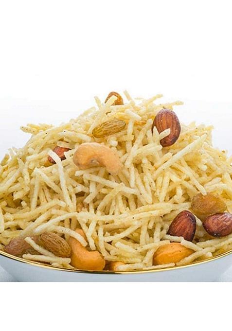Organic Bites Jodhpuri Kaju Badam Laccha Cashew , Almond Potato Sticks Mixture (Marvari Flavour) Dry Fruit Aloo Lachha - 400 gm