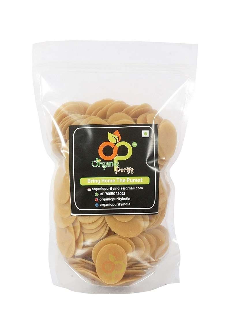 ORGANIC PURIFY READY-TO-FRY DRY PANI PURI PAPADS (GOL GAPPAS) 400GM Fry Atta Golgappa | Panipuri Papad Fryums (Puchka/Gupchup) Patase Microwave Air Instant Fresh Whole Wheat Golgappe - Indya