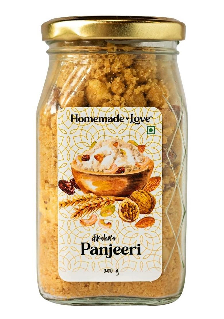Homemade Love Dry Fruit Panjeeri (250g)| Made with Whole Wheat Flour, Ghee, Edible gum and Fruits | Immunity Booster