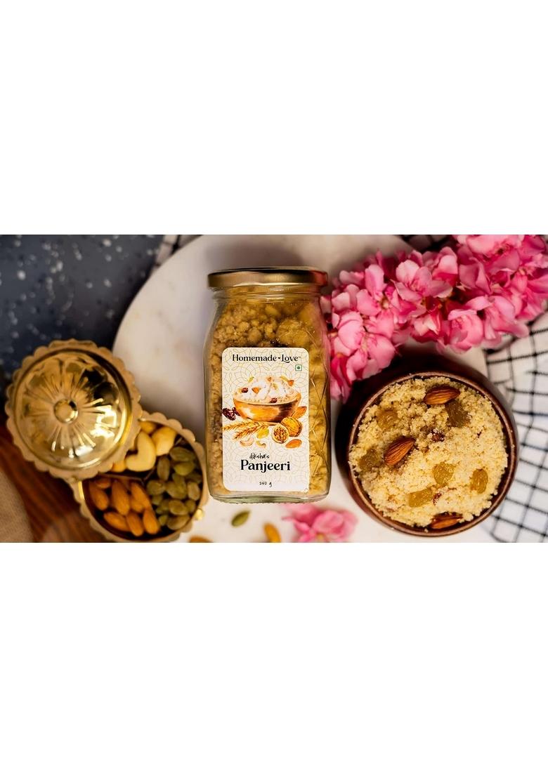 Homemade Love Dry Fruit Panjeeri (250g)| Made with Whole Wheat Flour, Ghee, Edible gum and Fruits | Immunity Booster