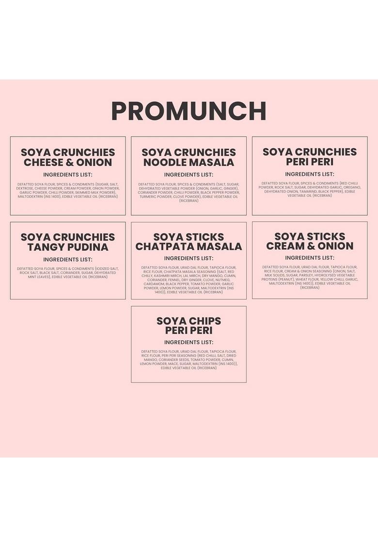 PROMUNCH Ultimate Munch Protein Snack Combo 7 Flavor-(30g Each) | Gluten-Free High-Protein Box for Healthy, On-the-Go Snacking