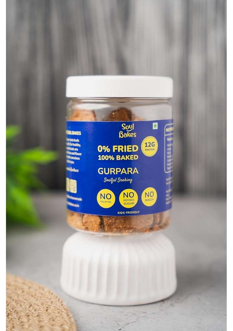Soul Bakes Gurpara | Made with Traditional Spices No Maida, Refined Sugar, Palm Oil Healthy Indian Snack 250g - Indya