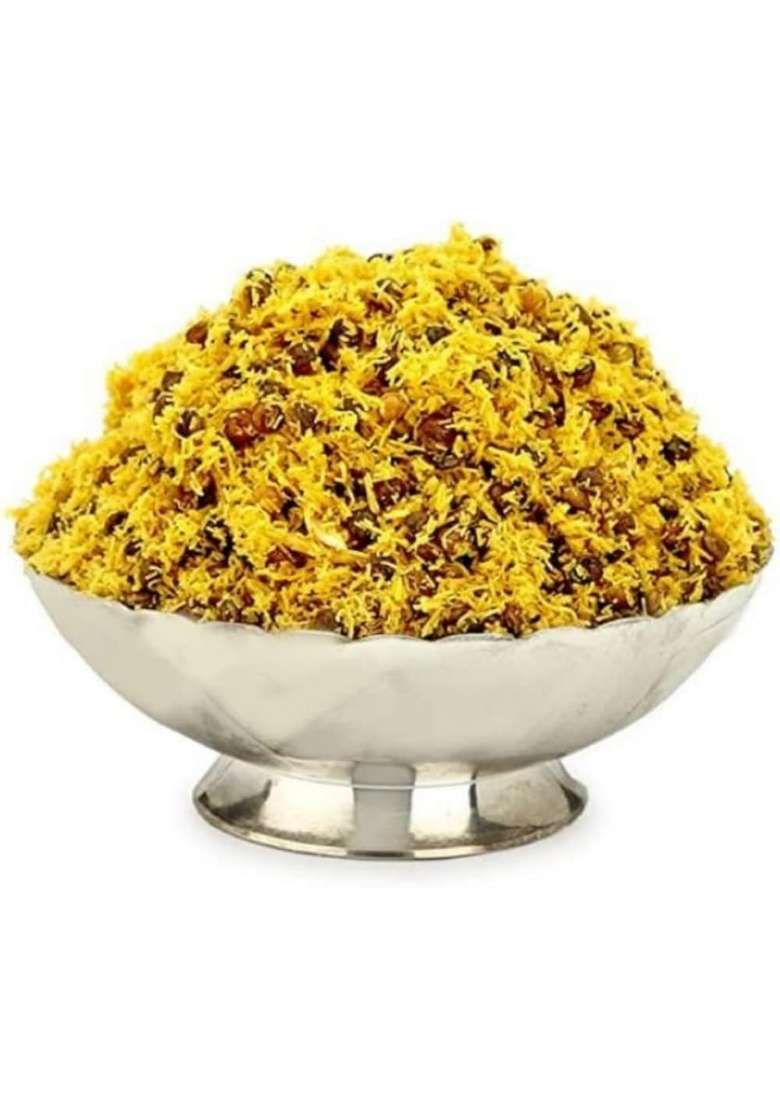 KISHAN TRADITIONAL Dalmoth Namkeen | Crispy Indian Snack Spicy & Crunchy Tea Time Snacks Made with All Natural Ingredients Healthy Mixture (1 Kg, Masoor Dal/Sev) - Indya