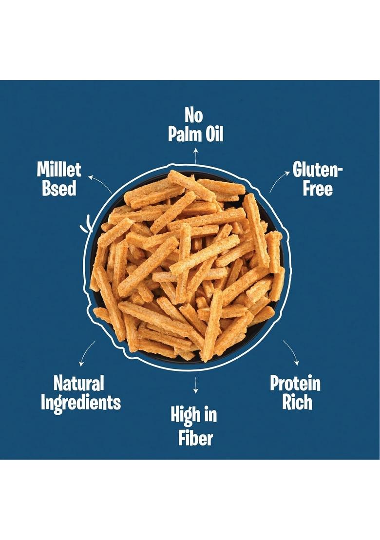 VYNDO Masala Soya Chalks (Soya sticks) | Millet-Based, Protein Rich, Gluten-Free, Non-Fried, No Palm Oil Healthy Crunchy Energy Snacks for Adults & Kids 2 x 100g Packs.