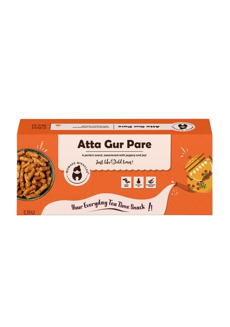 Momade Miracles Atta Gur Pare with fennel 330g | Healthy Indian Snacks No Palm Oil Wedding Favourite Bhaji Punjabi mithai Traditional Savouries