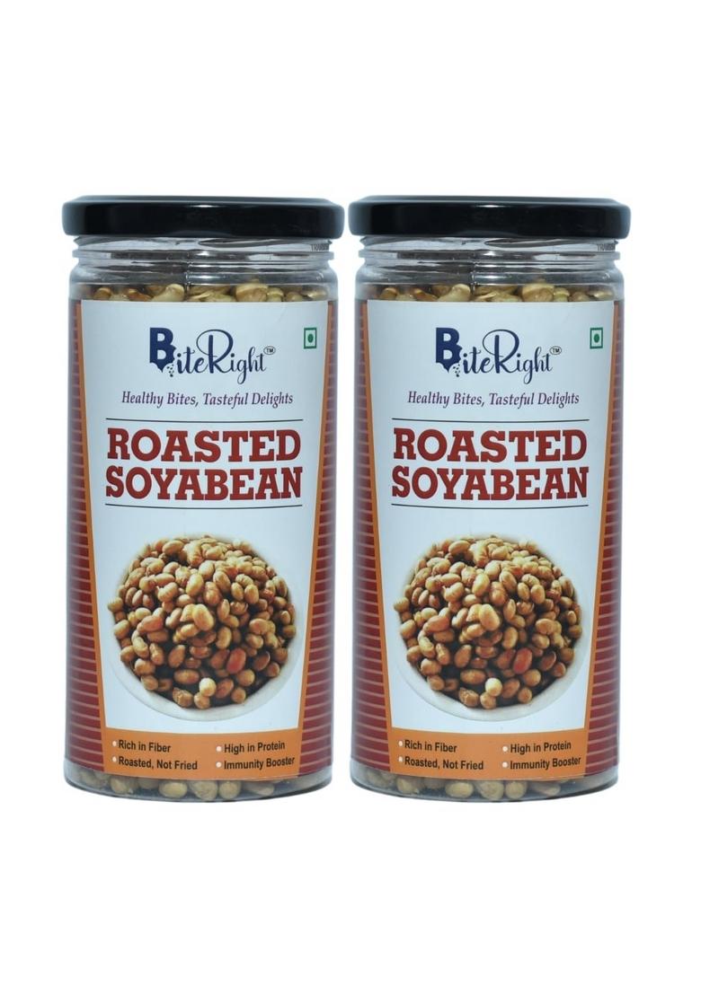 BiteRight Roasted Soyabean | High in Protein Soya Snacks Snack 300g (150g x 2)