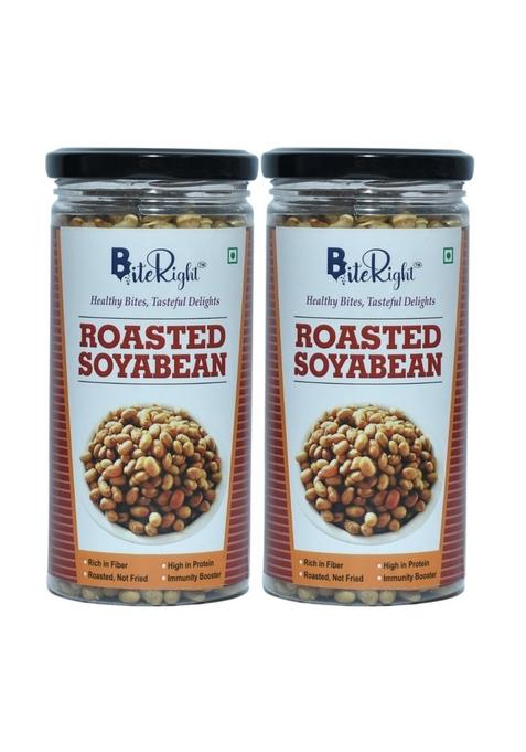 BiteRight Roasted Soyabean | High in Protein Soya Snacks Snack 300g (150g x 2)
