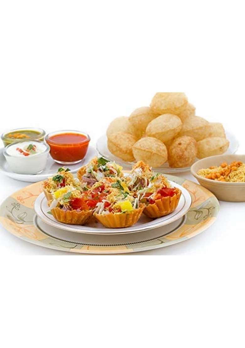 Organic Bites Basket Chat Puri/Delhi Puri - 60 Pcs - Indya