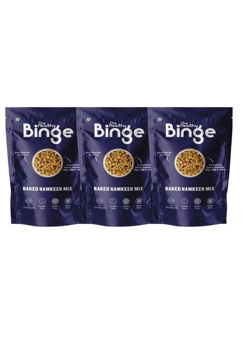 The Healthy Binge Baked Namkeen Mix | Millet Mixture |Crunchy Snacks Chips and for Kids Adults No Palm Oil Pack of 3 60g (Per Pack)