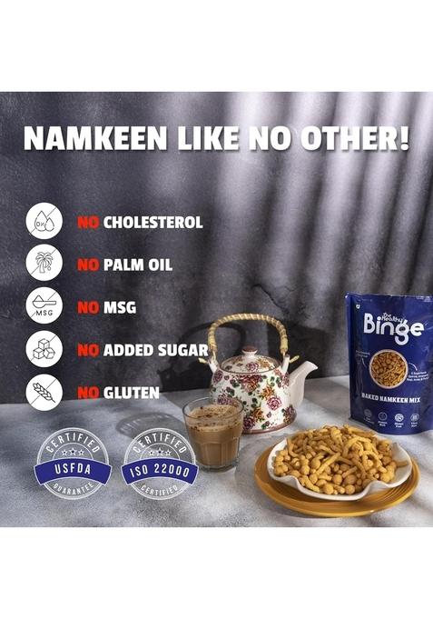 The Healthy Binge Baked Namkeen Mix | Millet Mixture |Crunchy Snacks Chips and for Kids Adults No Palm Oil Pack of 3 60g (Per Pack)