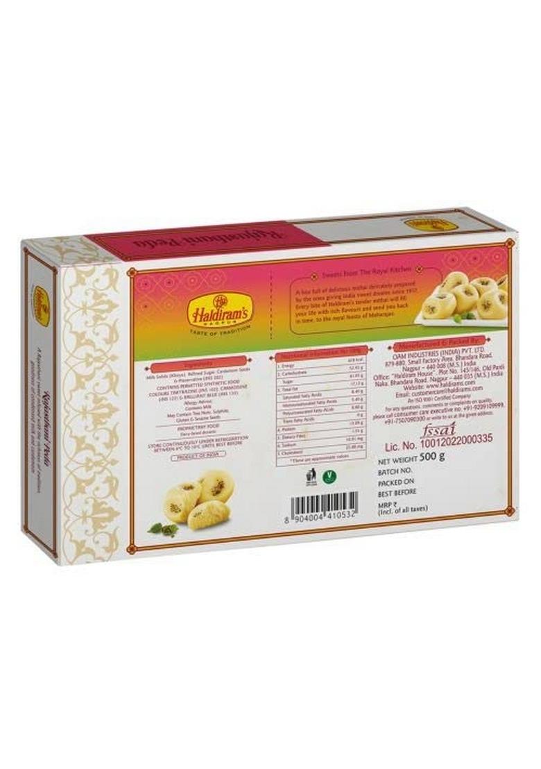 Haldiram's Nagpur Rajasthani Peda (500g) | Traditional Indian Sweet Authentic Desi Ghee Mithai Perfect for Gifting & Festive Celebrations
