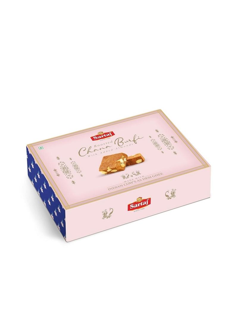 Sartaj Roasted Chana Burfi 500 grams | With Almonds
