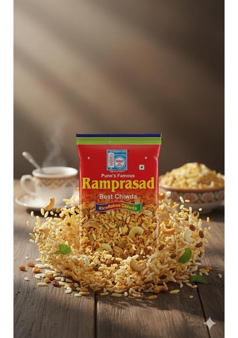 Ramprasad Best Chiwda Cornflakes Poha | Delicious & Crunchy Snack Mix Traditional Pune Recipe 500g