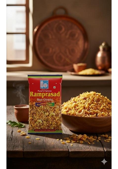 Ramprasad Best Chiwda Cornflakes Poha | Delicious & Crunchy Snack Mix Traditional Pune Recipe 500g