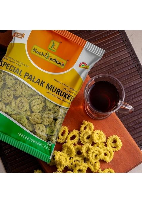 KOZHIKODEN'S Assorted Murukku Combo Pack | 5 Flavors Masala, Tomato, Palak, Ragi & Butter 1 kg (Each 200g) Authentic South Indian Snack Fresh Chakli