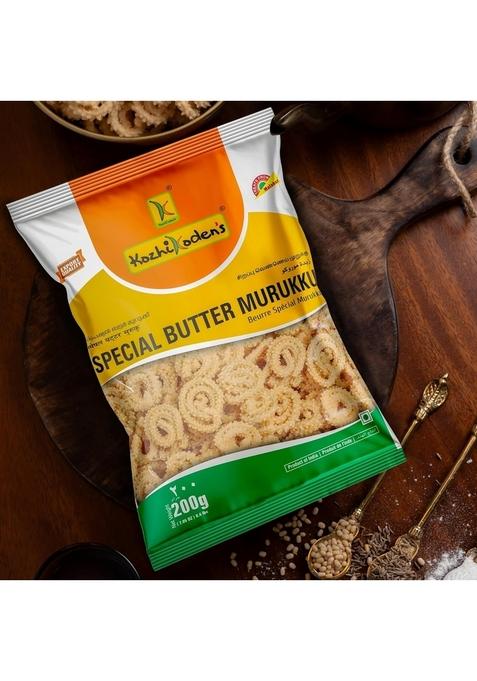 KOZHIKODEN'S Assorted Murukku Combo Pack | 5 Flavors Masala, Tomato, Palak, Ragi & Butter 1 kg (Each 200g) Authentic South Indian Snack Fresh Chakli