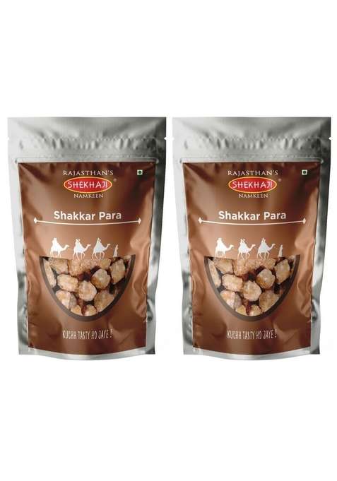 SHEKHAJI Shakkar Para 400gm (Pack Of 2, 200Gm Each) - Perfect for snacking and sharing!