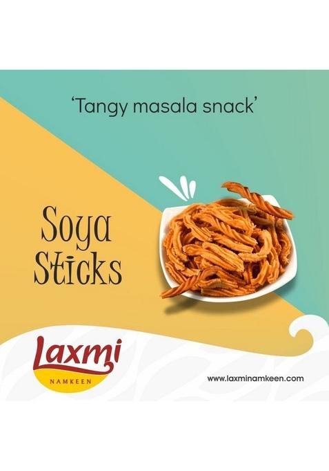 Laxmi NAMKEEN Combo of SOYA CHIPS & STICKS | Crispy, Crunchy Spicy Snack Ready to Eat Delicious|Healthy and Tasty snacks |Pack 2 (200 GMS EACH)