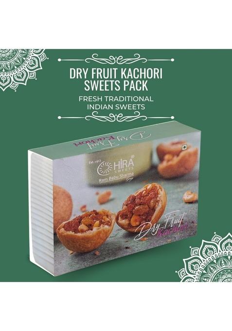 HIRA SWEETS Dry Fruit Kachori 1Kg (500g*2) | Snacks Sweet and Spicy Stuffed Crispy & Crunchy Ready to Eat Indian Snack