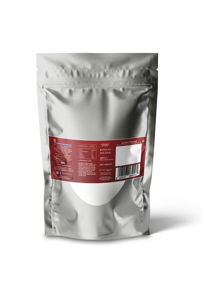 SHEKHAJI Achari Mathri 200 gm | Ready to Eat Snacks Tea time Indian Namkeen Nashta Authentic Regional Preparation