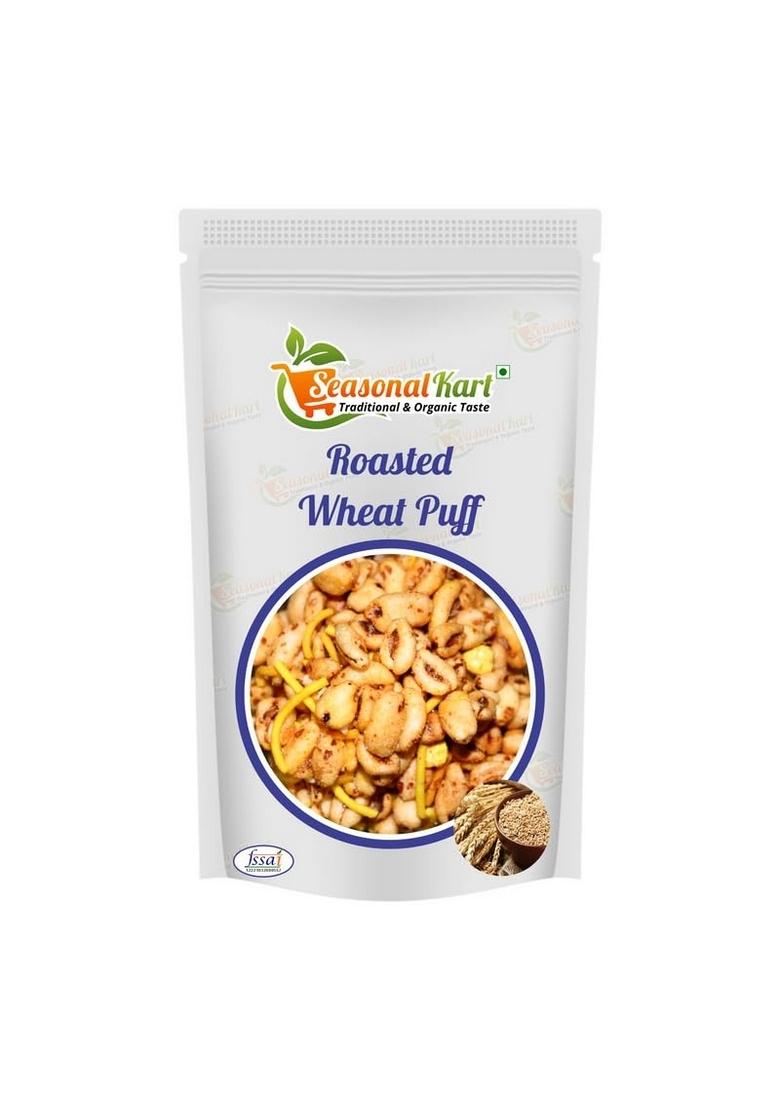 SEASONALKART Roasted Wheat Puff Namkeen 400 Grams|Tasty Indian Snacks
